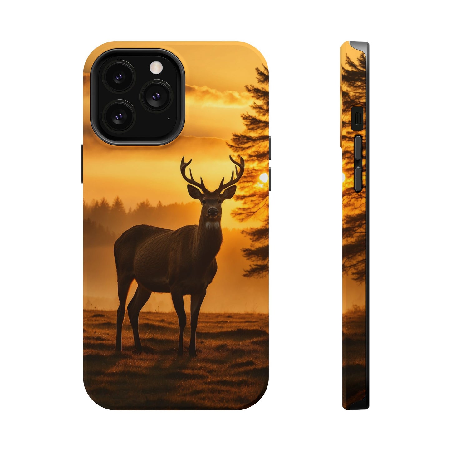 Sunset Majesty: Regal Stag – MagSafe iPhone Case