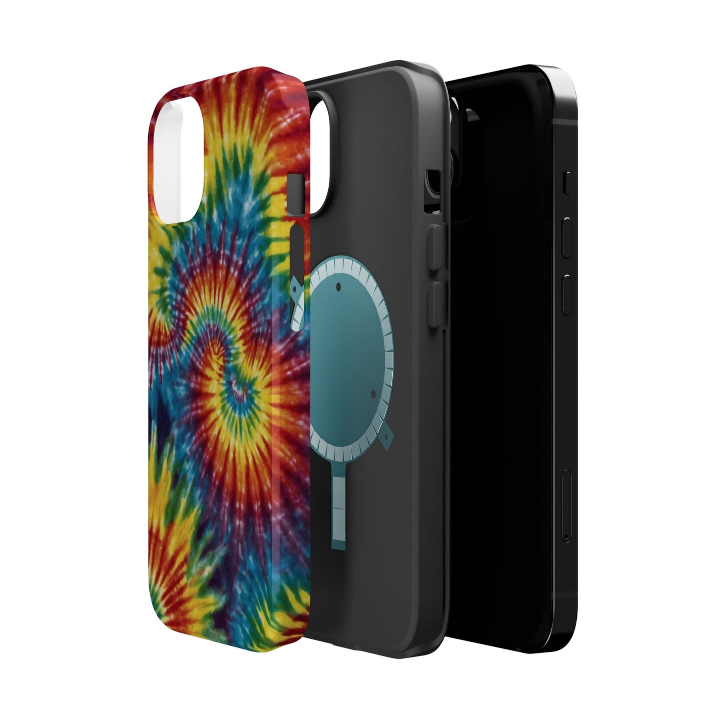 Retro Rainbow Tie-Dye MagSafe Case – Swirl Design