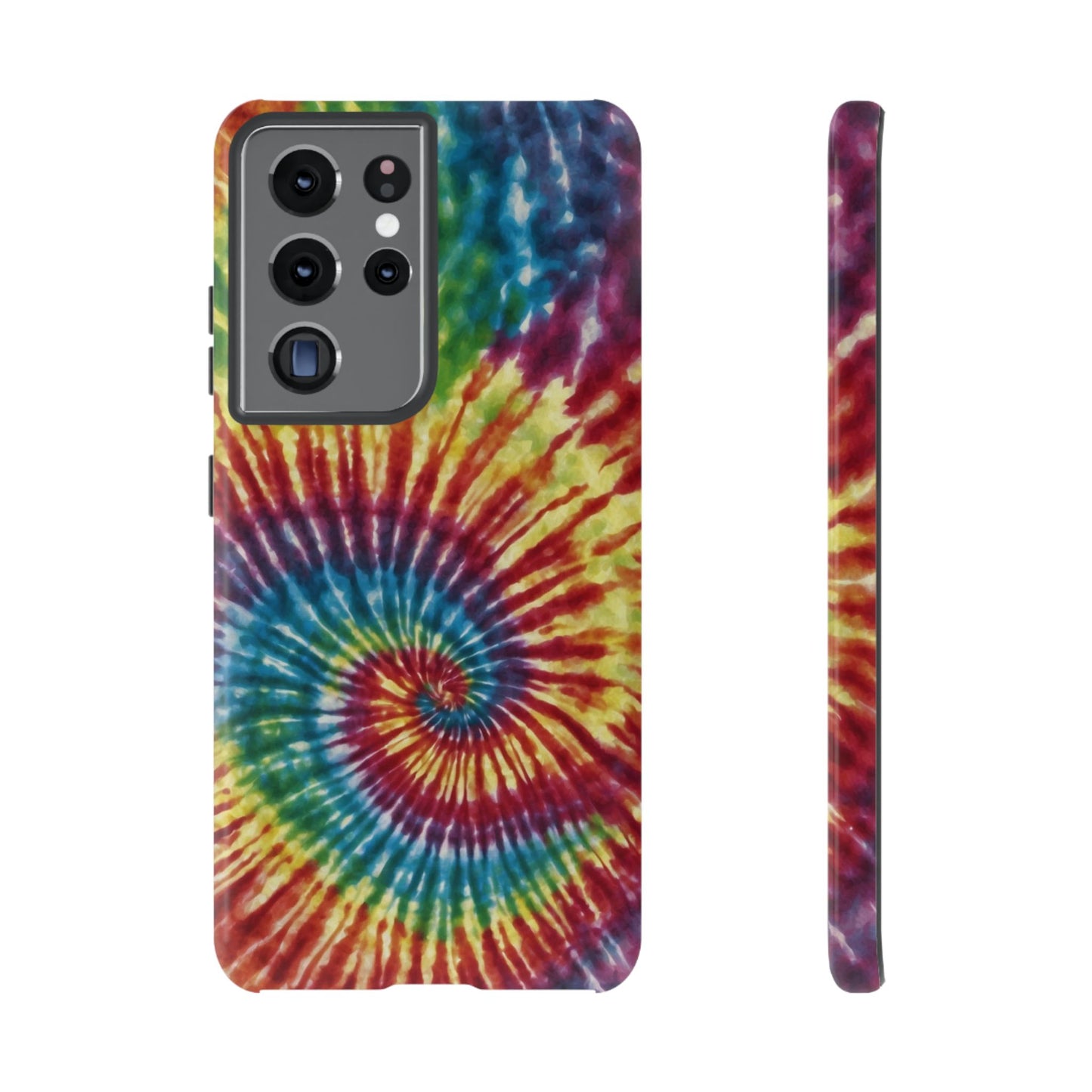 Colorful Retro Tie-Dye Samsung Galaxy Case – Spiral Rainbow Design