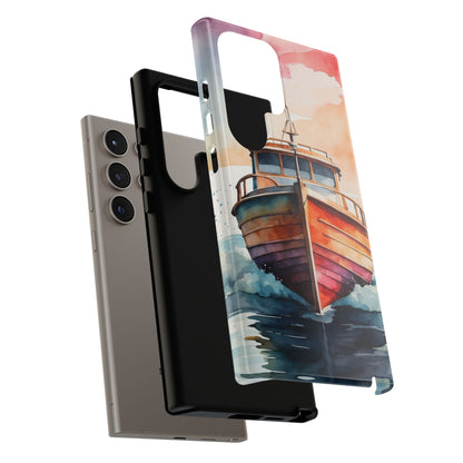 Sunset Sail Watercolor Boat – Samsung Galaxy Series Case