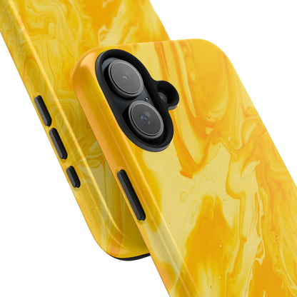 Luxe Yellow Marble iPhone Case – Stunning Golden Marble Texture