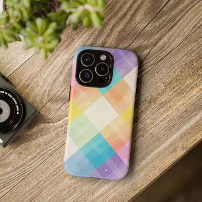 Pastel Plaid Watercolor iPhone Case - BOGO Cases