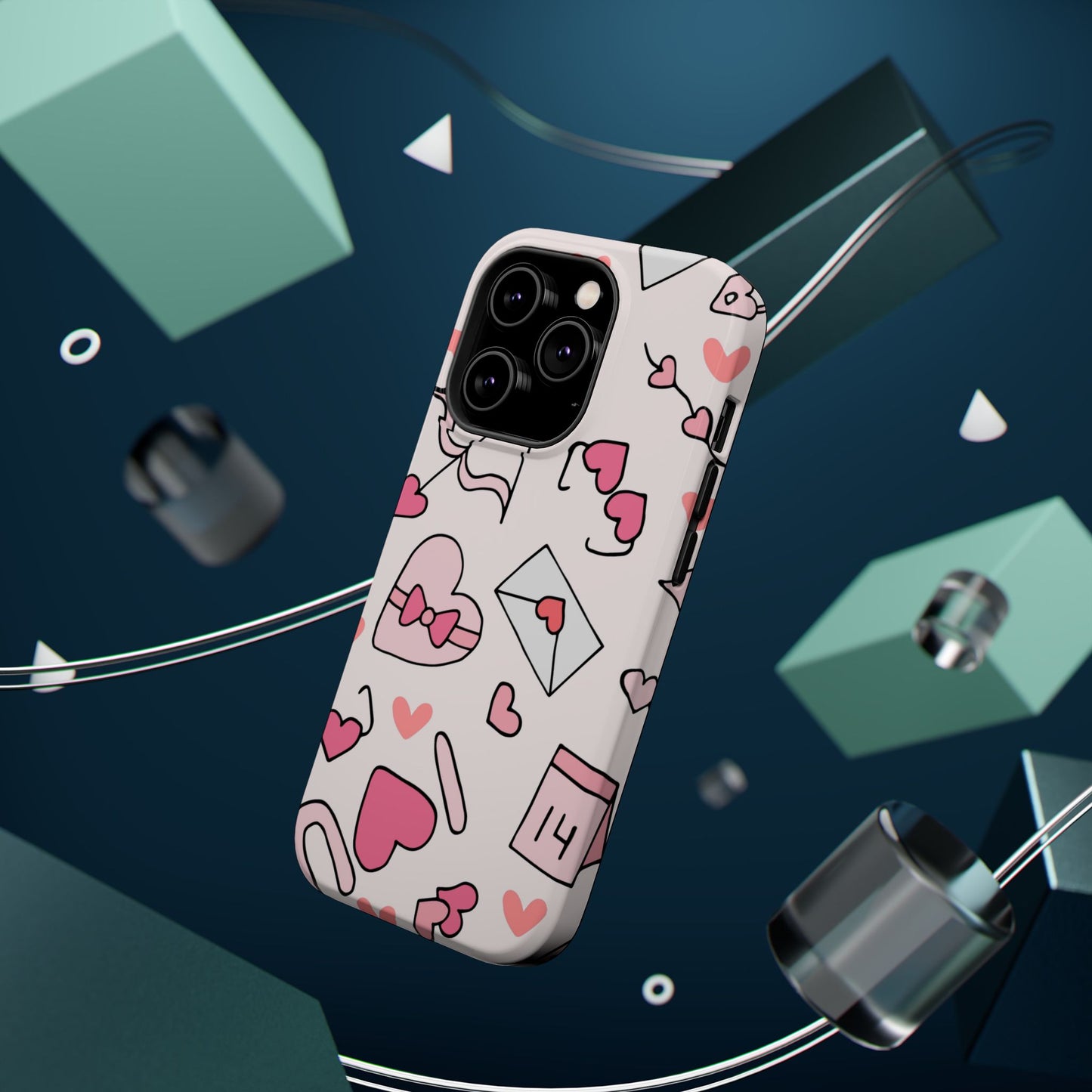 Valentine's Day Scribbles MagSafe iPhone Case