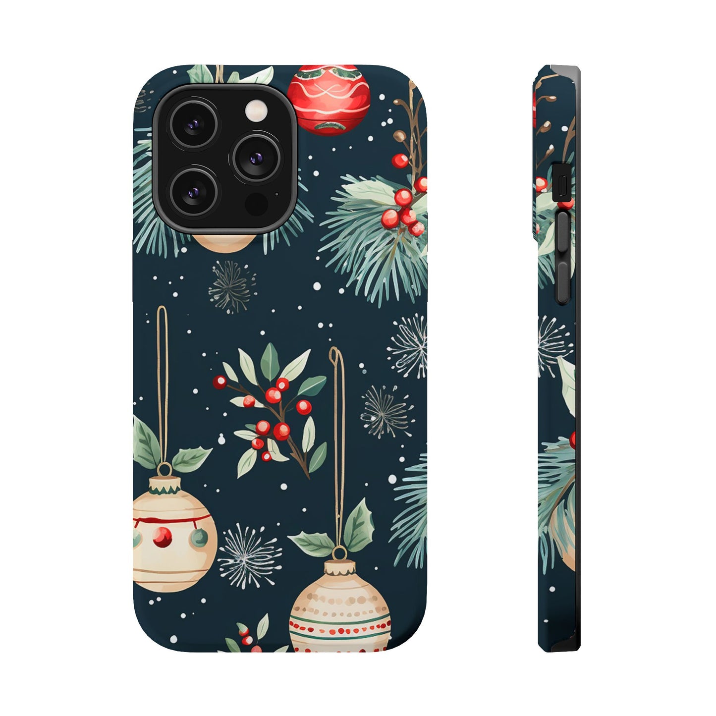 Elegant Christmas Ornaments and Pine - MagSafe iPhone Series Case