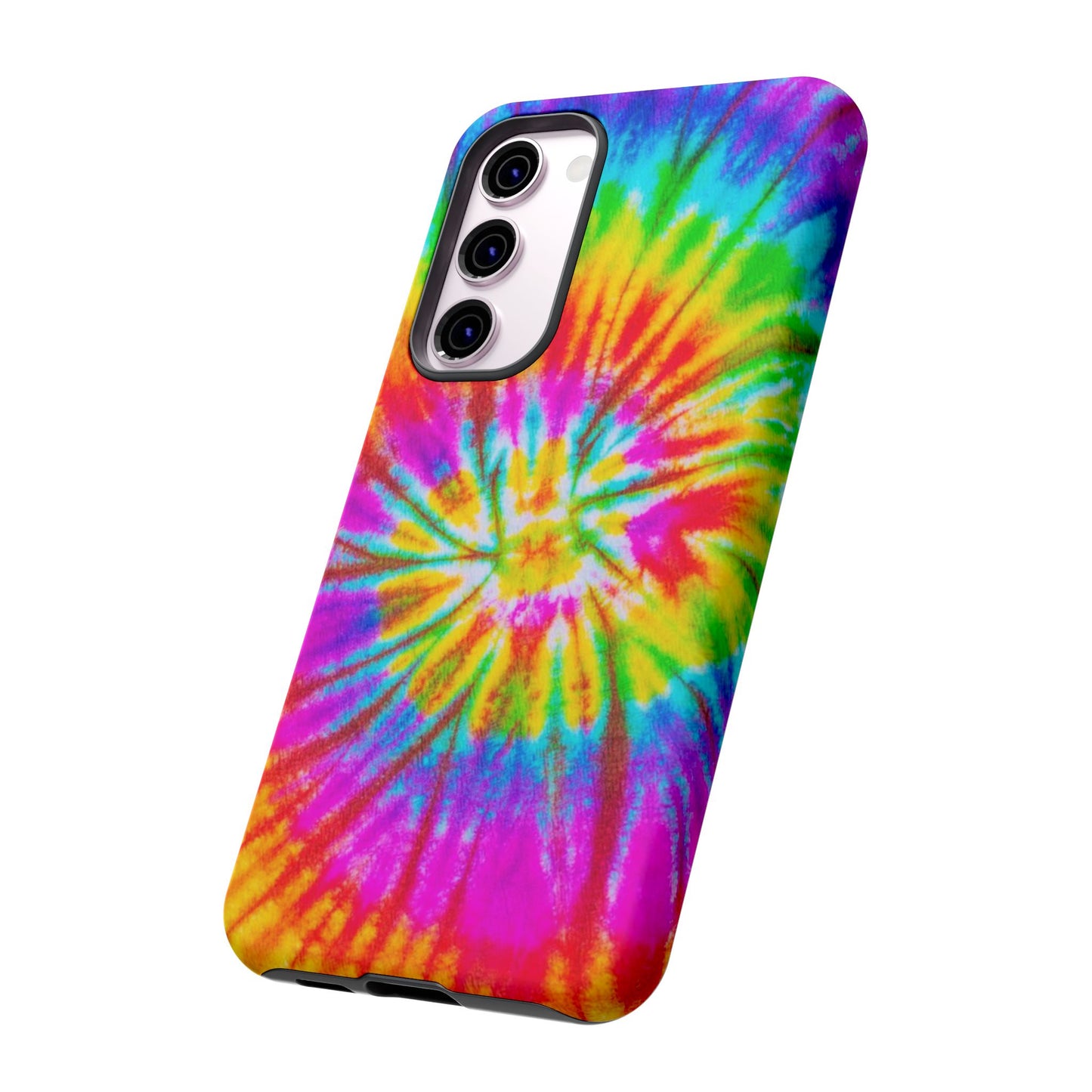 Vibrant Rainbow Spiral Tie-Dye Samsung Galaxy Case – Bold & Retro Style