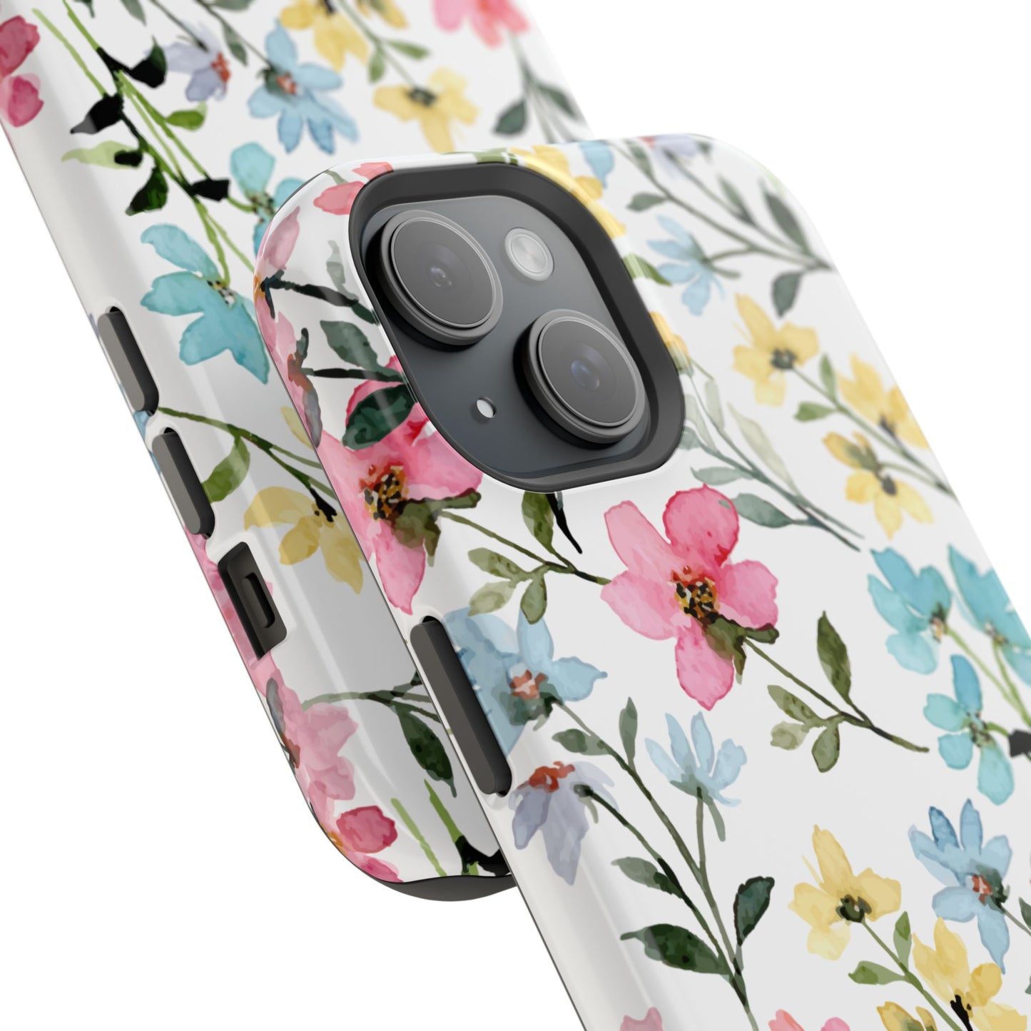 Watercolor Floral Bliss – MagSafe Case with Pastel Flower Design