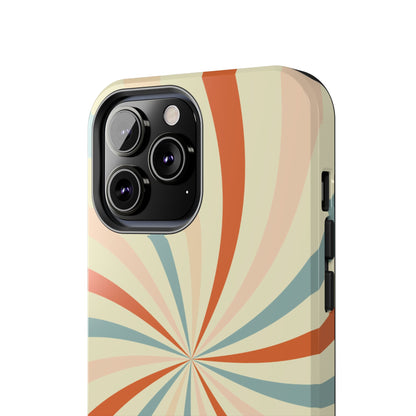 Retro Swirl iPhone Case – Durable, Vintage-Inspired Design with Dual-Layer Protection