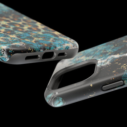 Turquoise Paisley Cowhide Leopard - MagSafe iPhone Series Case