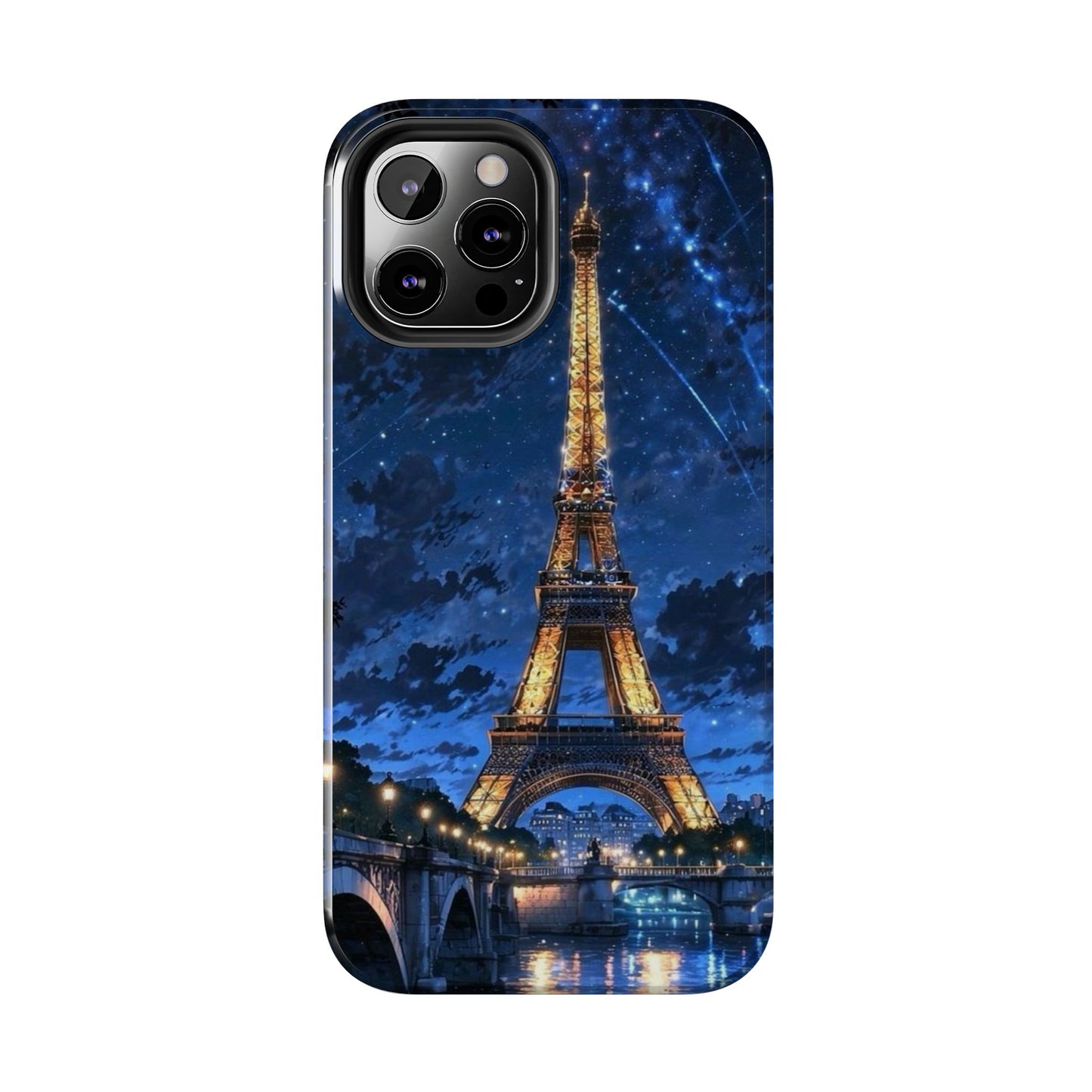 iPhone Case - Eiffel Tower Under Starlit Sky Design