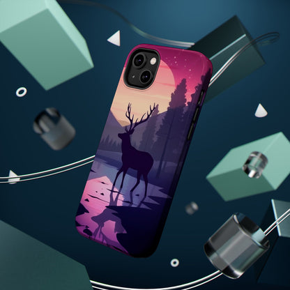 Twilight Elegance: Stag Reflection – MagSafe iPhone Case