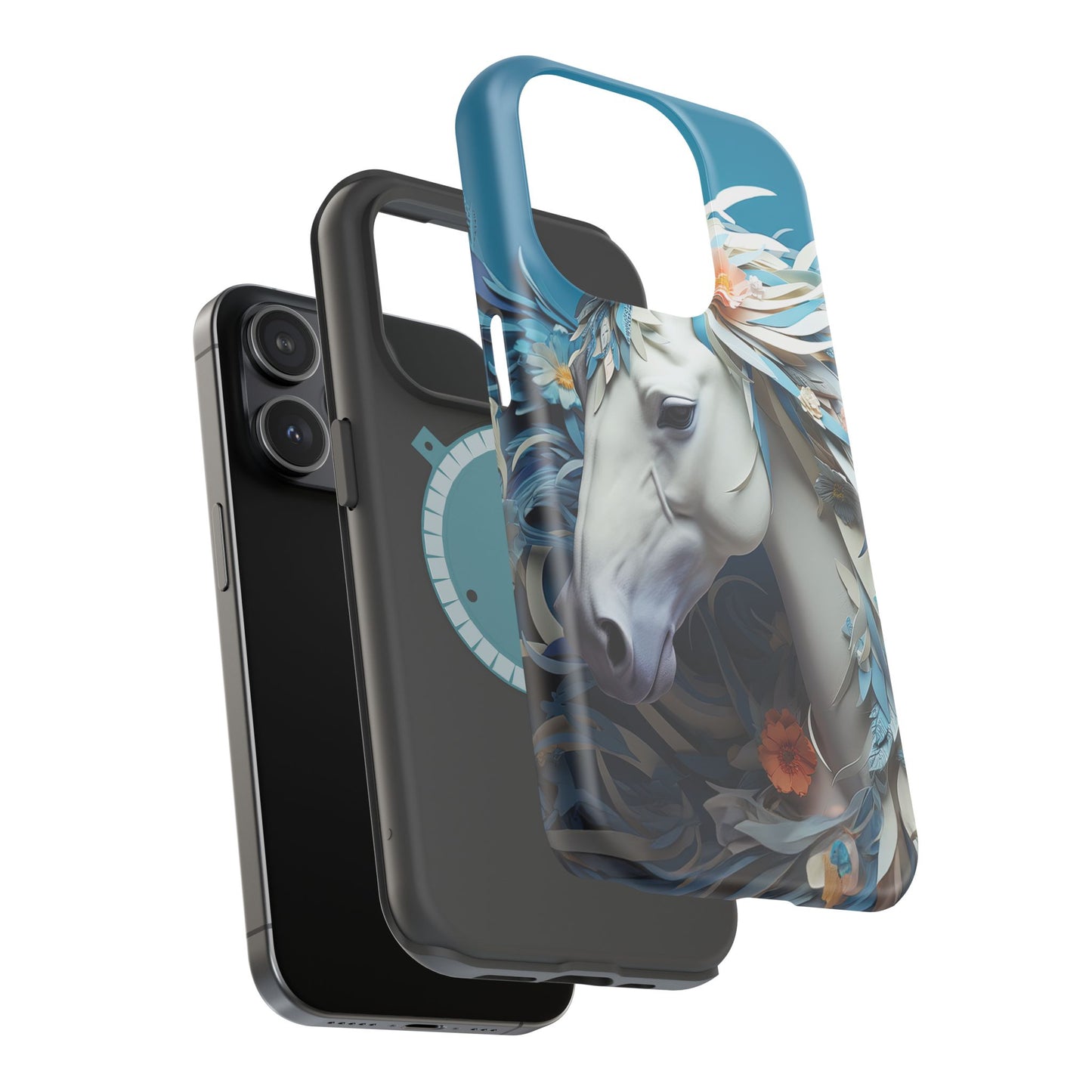 Floral Horse MagSafe iPhone Case