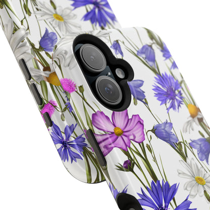 Wildflower Meadow MagSafe Case – Purple, Blue, and White Floral Design