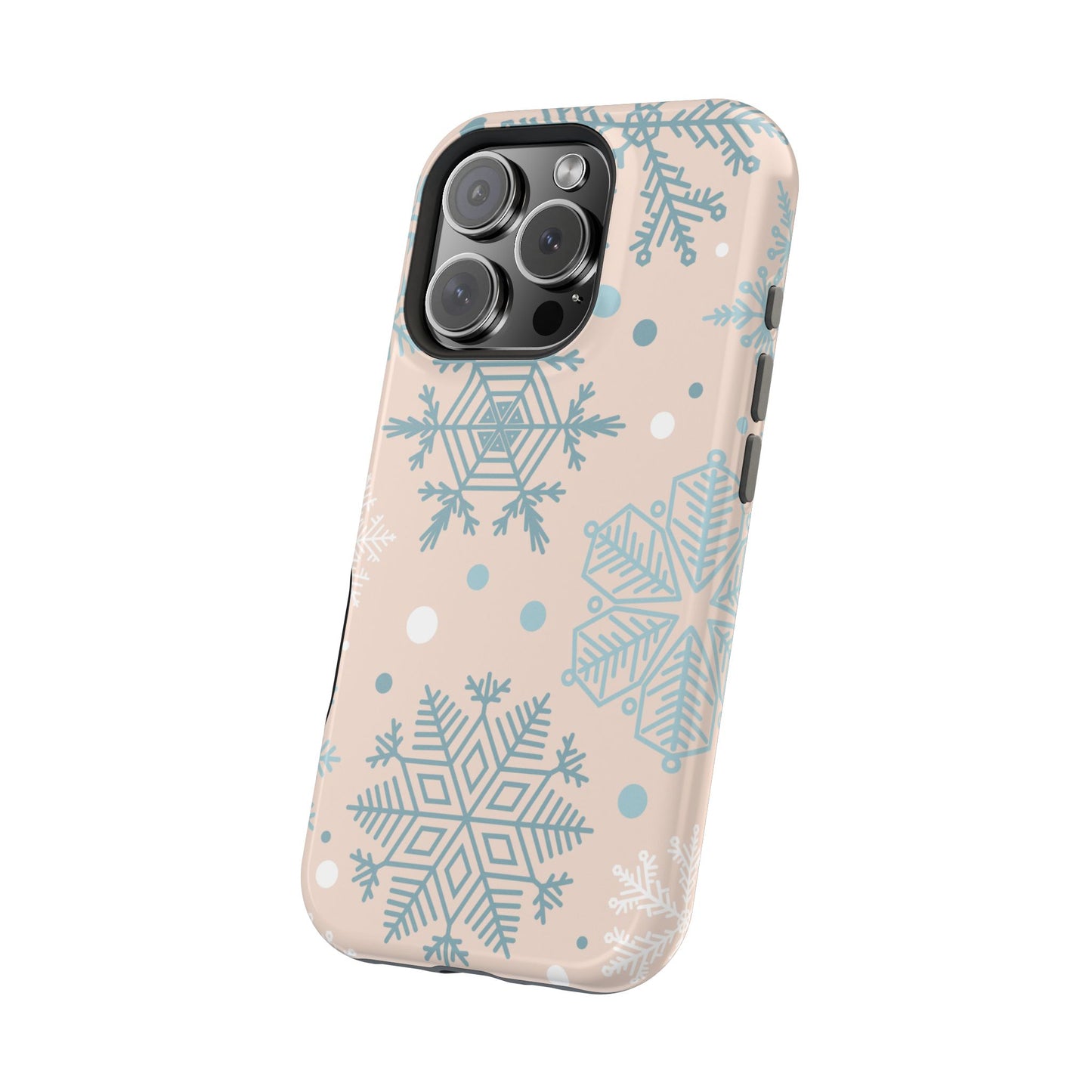 Winter Snowflakes MagSafe iPhone Case – Shockproof, Smooth Matte Finish, Dual-Layer Protection