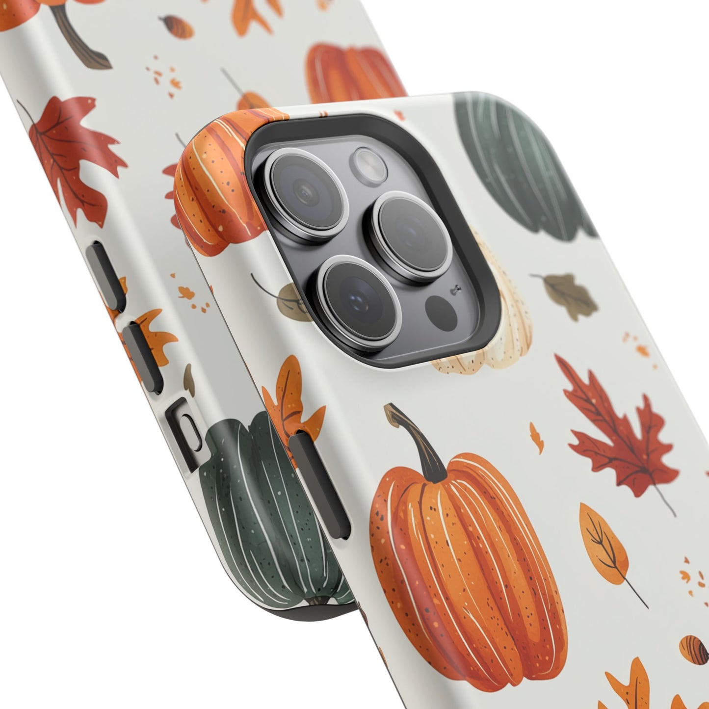 Autumn Pumpkin MagSafe iPhone Case – Fall Leaves and Harvest Design