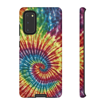 Colorful Retro Tie-Dye Samsung Galaxy Case – Spiral Rainbow Design