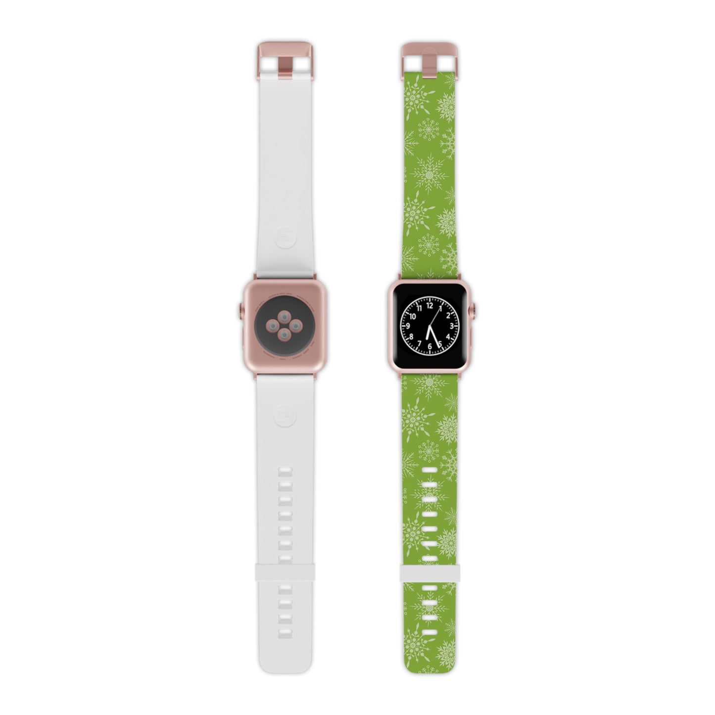 Green Snowflake Pattern Apple Watch Band