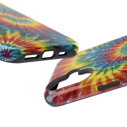 Retro Rainbow Tie-Dye MagSafe Case – Swirl Design