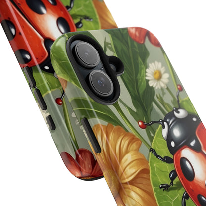 Ladybug Garden iPhone Case – Blooming Floral Art