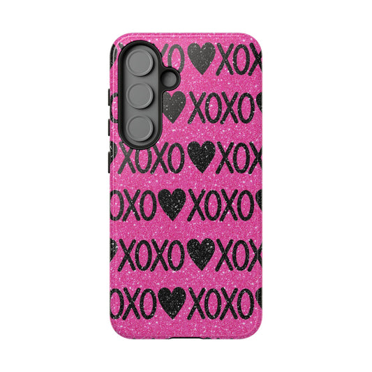 XOXO Glitter Hearts Samsung Case