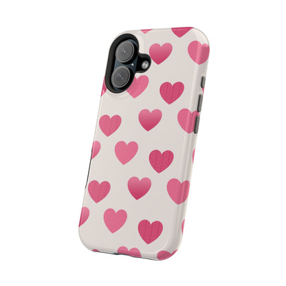 Textured Hearts MagSafe iPhone Case