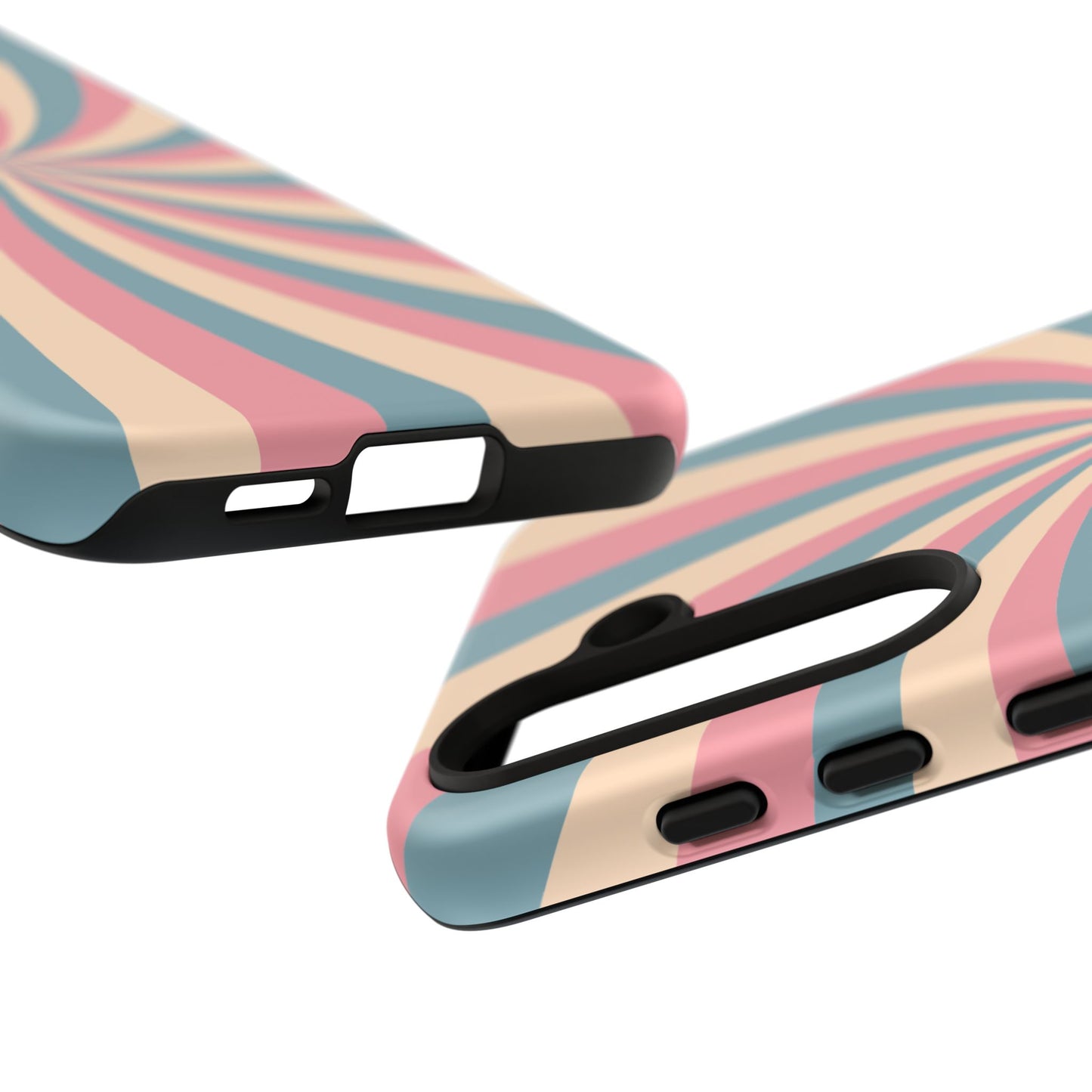 Vintage Pastel Swirl  Samsung Galaxy Case – Dual-Layer Protection with 70s-Inspired Design