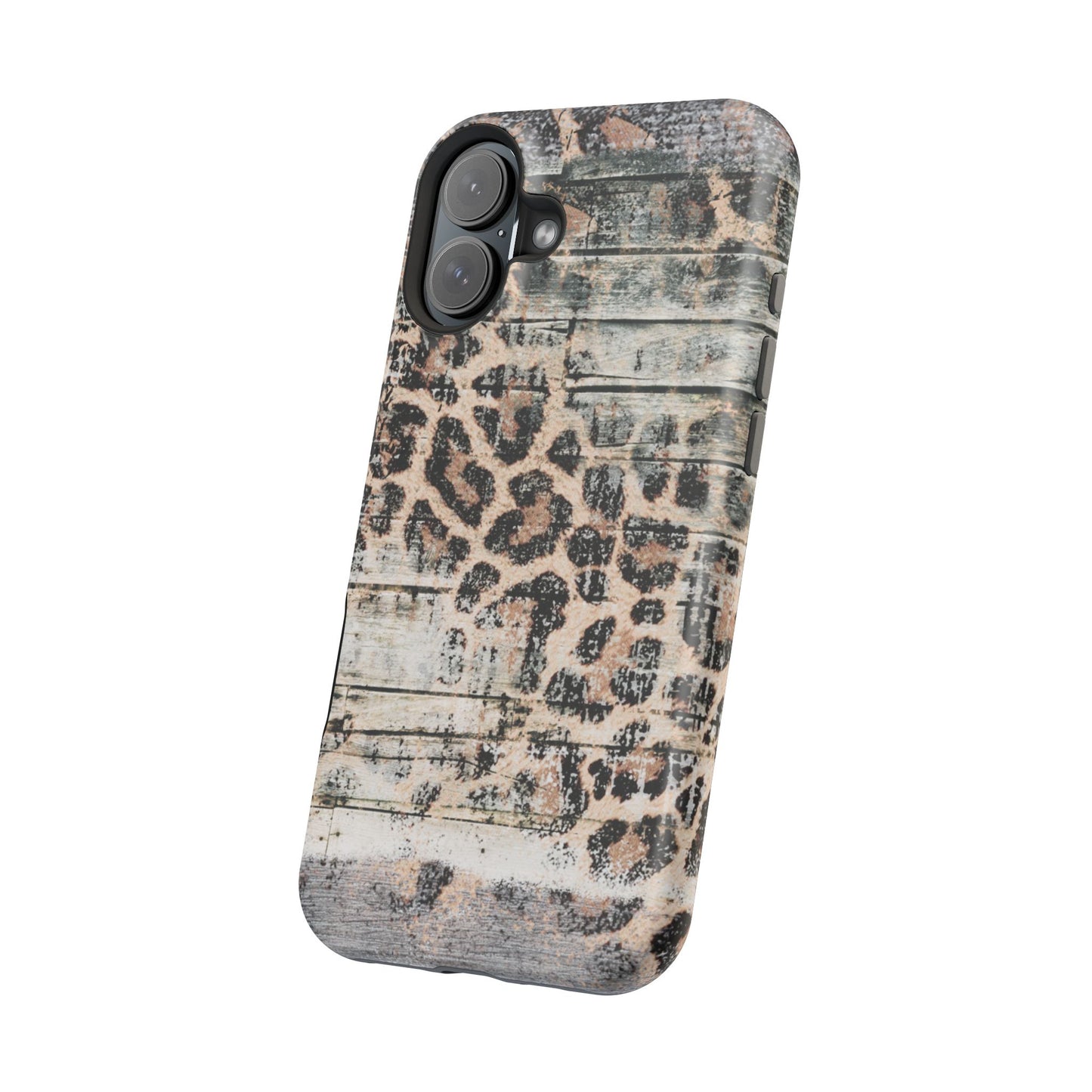 Rustic Leopard Wood Print - MagSafe iPhone Series Case