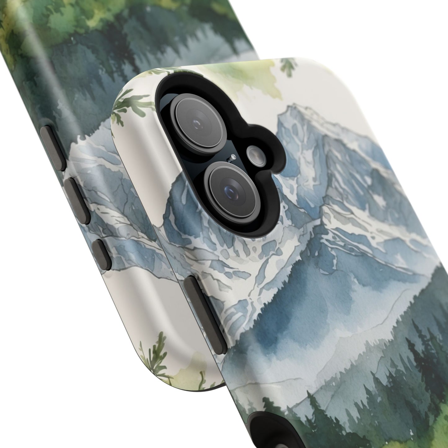 Watercolor Alpine Mountainscape - MagSafe iPhone Case