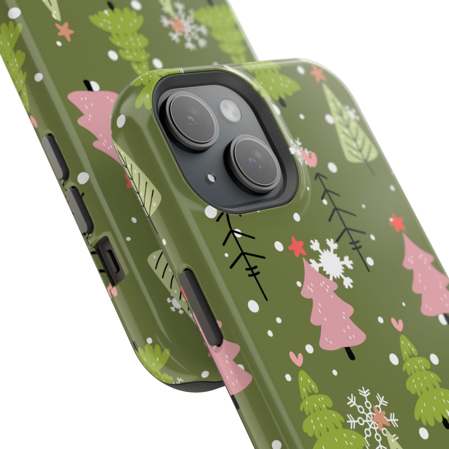 Whimsical Christmas Tree Pattern – MagSafe Phone Series Case