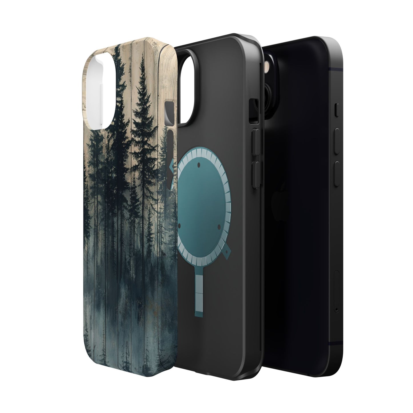 Misty Forest MagSafe iPhone Case - Rustic Nature-Inspired Protective Cover