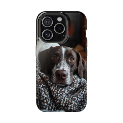 Majestic German Shorthaired Pointer MagSafe iPhone Case – Sunset Prairie Design