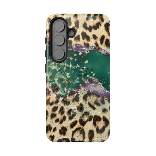 Emerald Glitter Leopard Print - iPhone Series Case