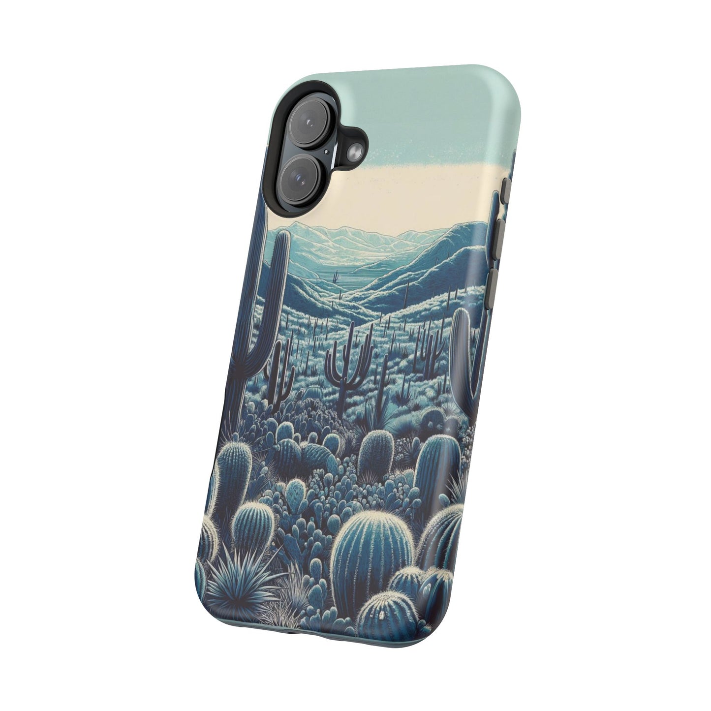 Desert Blues Cactus iPhone Case