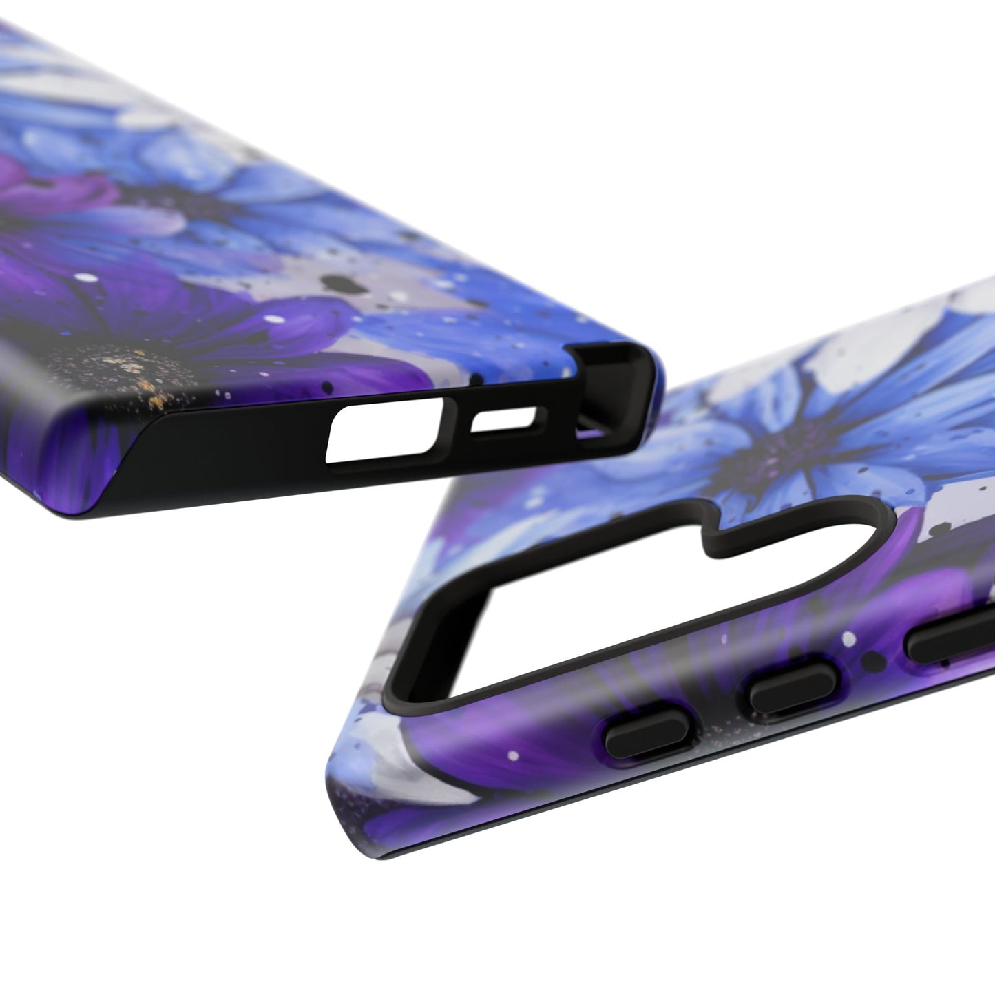 Vibrant Purple & Blue Floral Splash - Samsung Galaxy Series Case