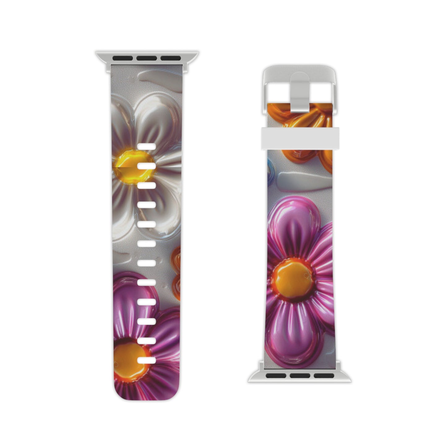 Glossy 3D Floral  Apple Watch Band