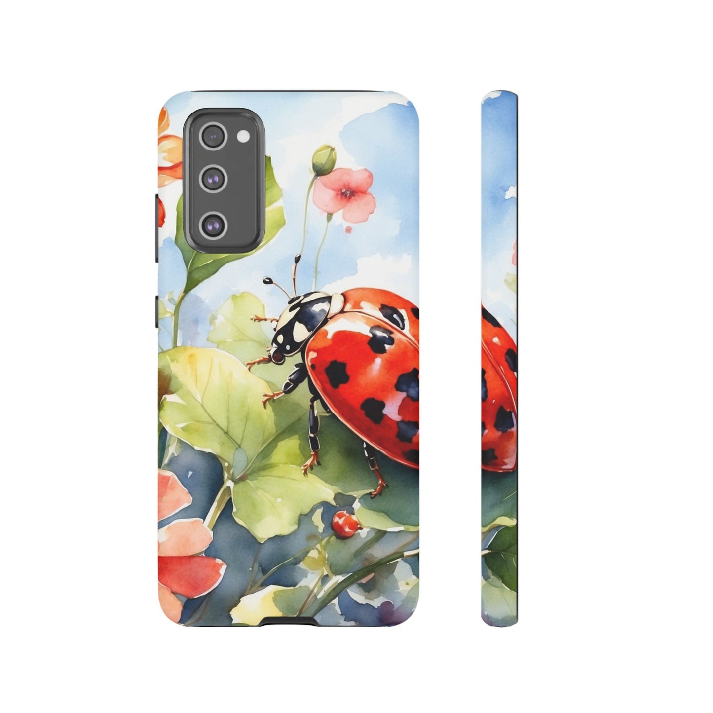 Watercolor Ladybug & Poppy Fields - Samsung Galaxy Case