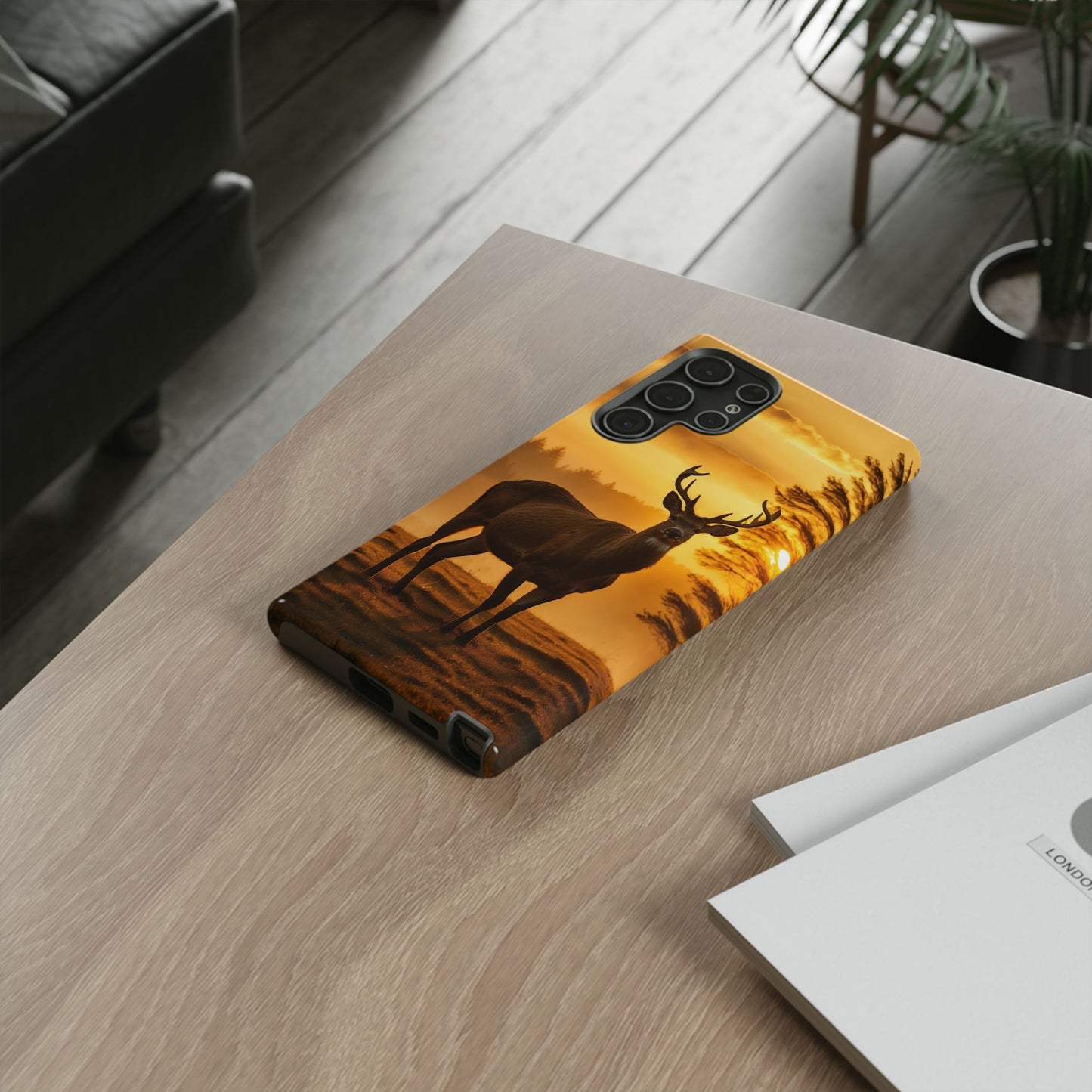 Sunset Majesty: Regal Stag – Samsung Galaxy Case