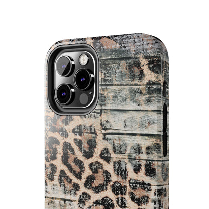 Rustic Leopard Wood Print - iPhone Series Case