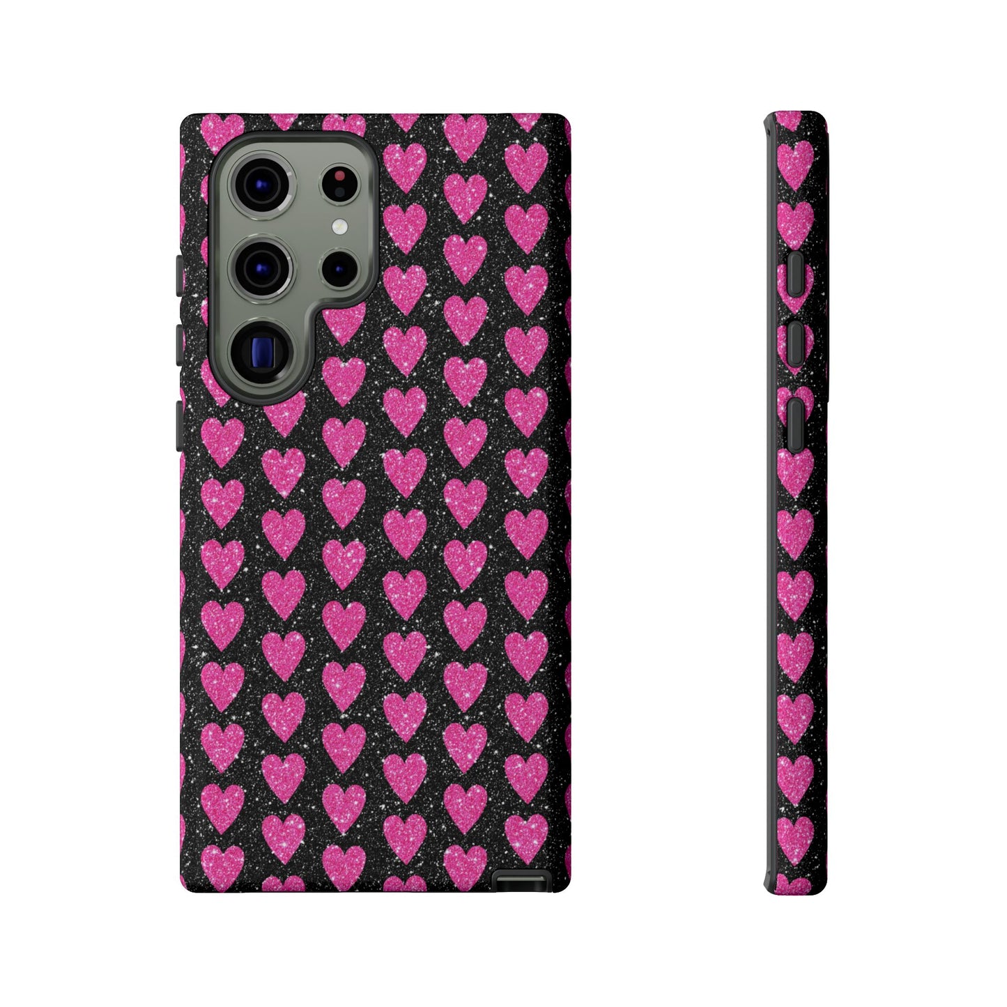 Glitter Pink Hearts Samsung Galaxy Case