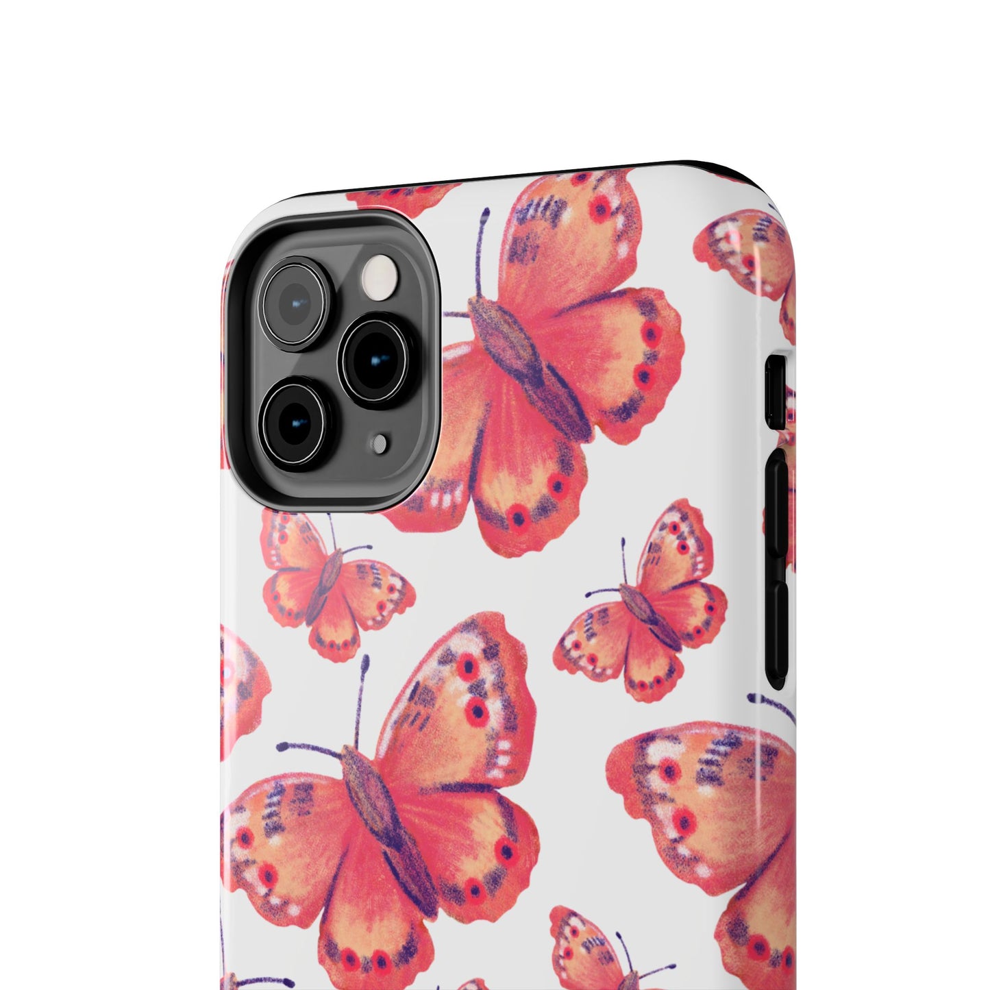 Coral Butterfly iPhone Case – Slim, Protective Design with Bold Watercolor Print