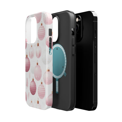 MagSafe iPhone Case: Merry in Pink – Christmas Balls