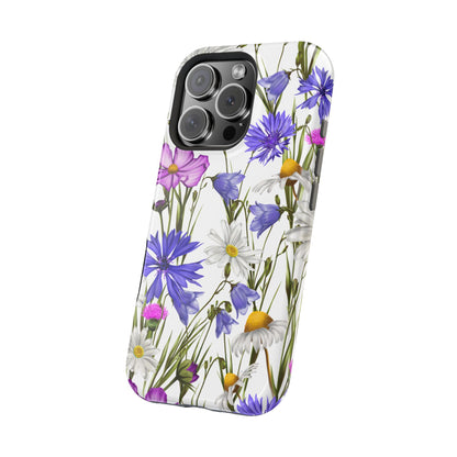 Wildflower Meadow MagSafe Case – Purple, Blue, and White Floral Design