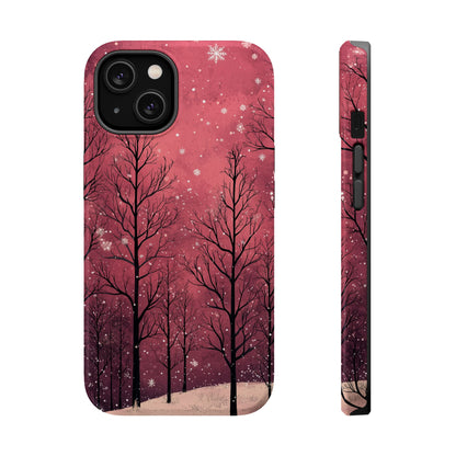 Pink Winter Twilight Forest - MagSafe iPhone Series Case