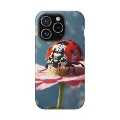 MagSafe iPhone Case: Floral Ladybug Delight