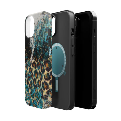 Turquoise Paisley Cowhide Leopard - MagSafe iPhone Series Case