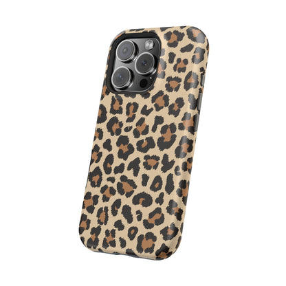 Wild Leopard Print Tough MagSafe iPhone Case – Bold Animal Pattern Design with Dual-Layer Protection