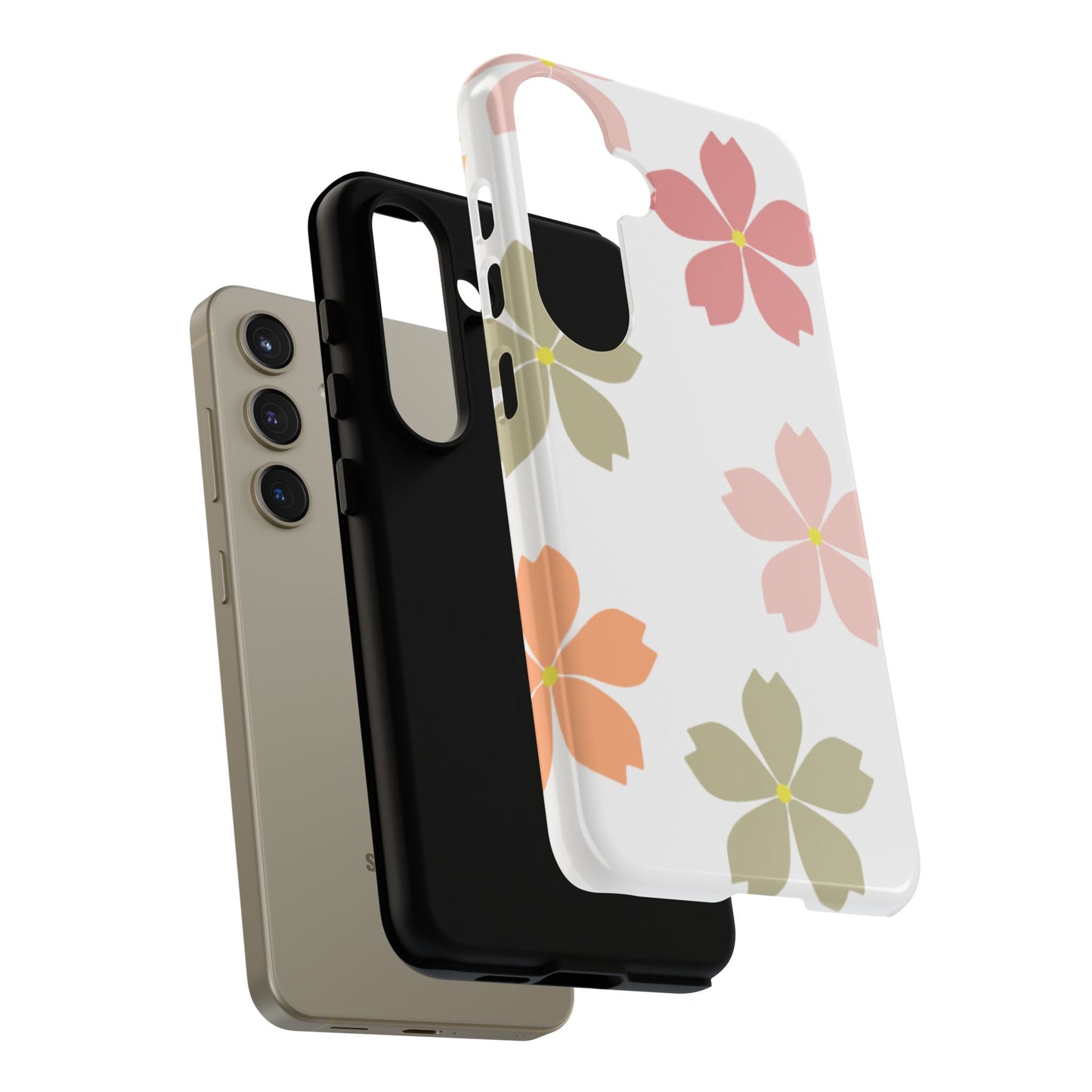 Pastel Sakura Blossom Tough Samsung Galaxy Case – Durable Design with Soft Matte Finish