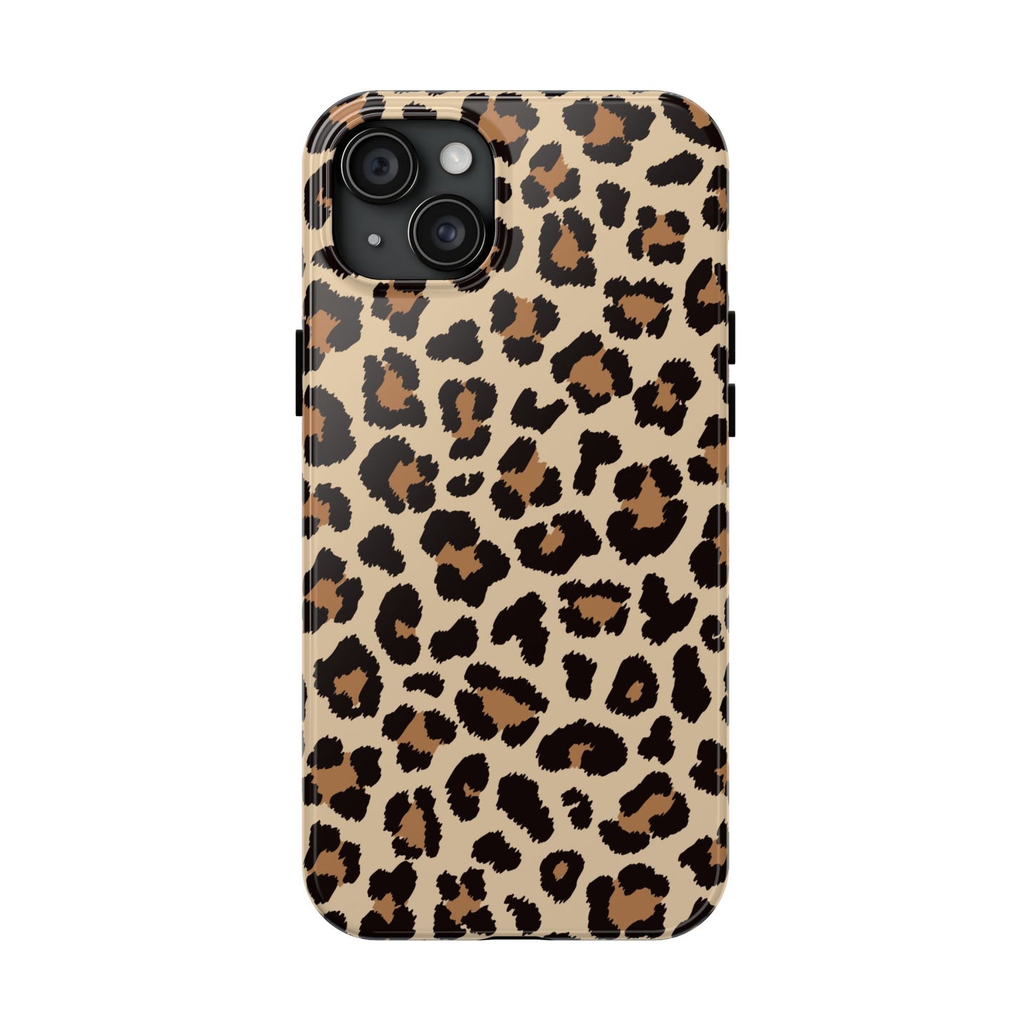 Wild Leopard Print Tough iPhone Case – Bold Animal Pattern Design with Dual-Layer Protection