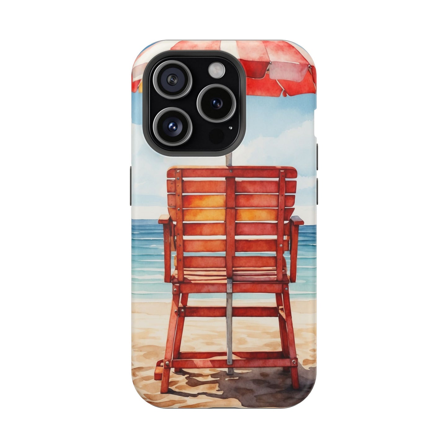 Beachfront Sunset Lounge MagSafe iPhone Case – Rearview Edition