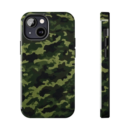 Dark Green Camouflage – iPhone Case, Rugged and Slim Design