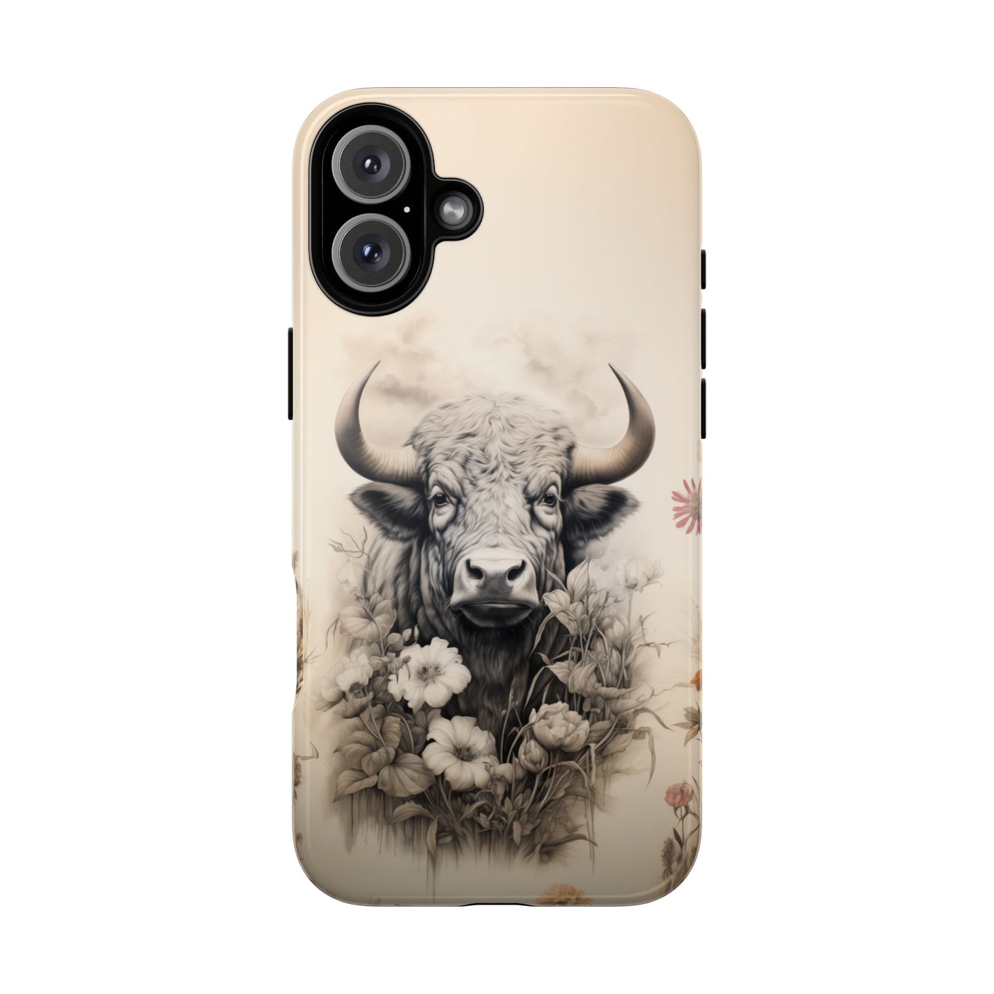 Rustic Cow Case | Floral Western Farmhouse Design